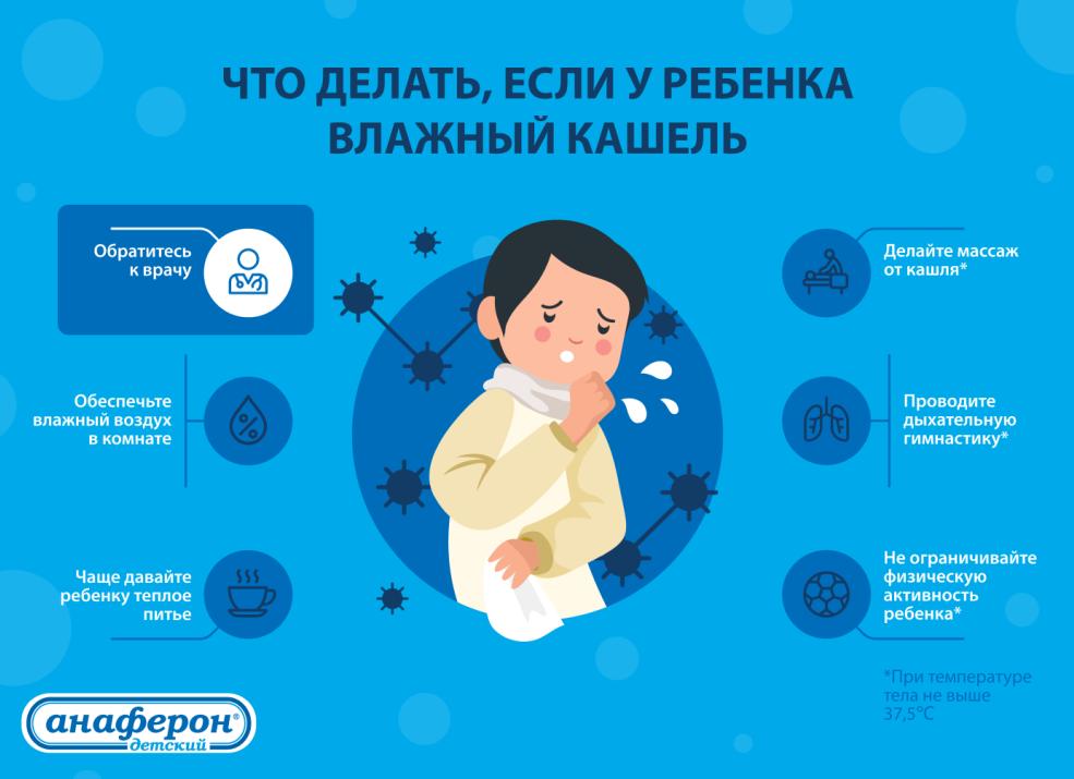 Влажный кашель у ребенка: как лечить