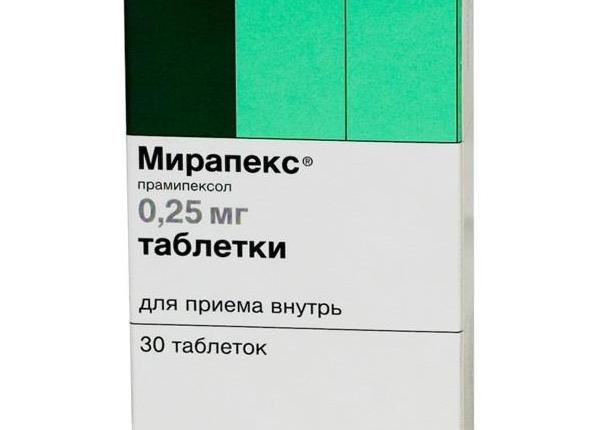 Инструкция по применению препарата Мирапекс и отзывы о нем