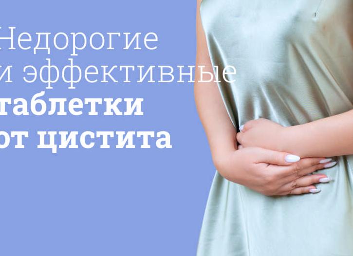 Таблетки от цистита: недорогие и эффективные — перечень препаратов с описанием и составом