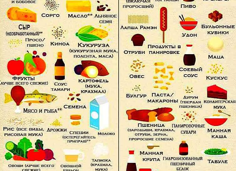 В каких продуктах содержится глютен, и чем он полезен и вреден для человека?