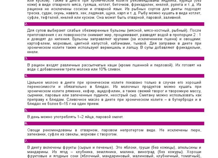 Диета 4а при хроническом колите: основные правила, показания и рацион на неделю для детей и взрослых