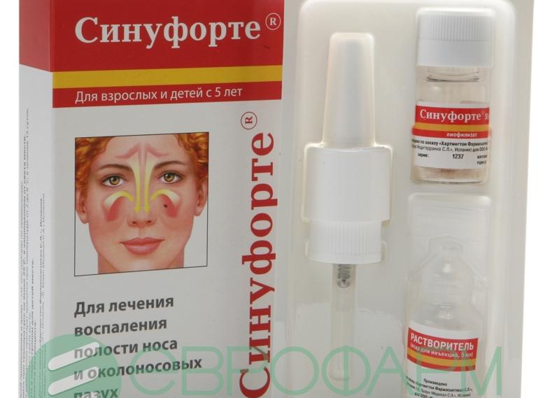 Капли и спрей Синуфорте — инструкция по применению, аналоги