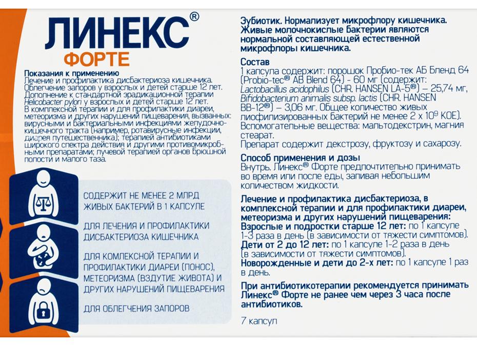 Состав Линекса и особенности применения
