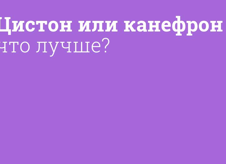 Что лучше Цистон или Канефрон и можно ли одновременно?